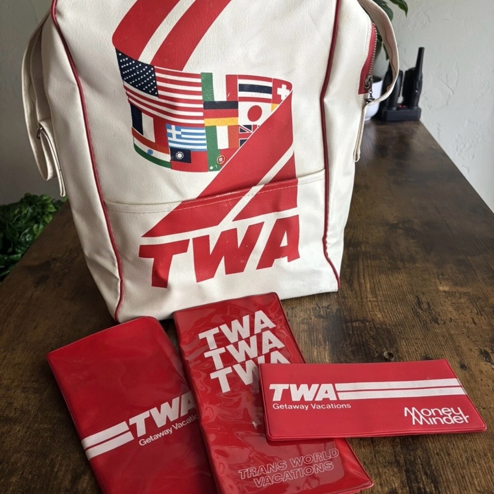 Vintage TWA Carry-on Flight Attendant Bag Set